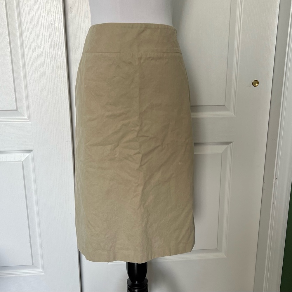 Banana Republic Khaki Midi Skirt